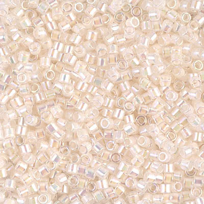 10/0 Miyuki DELICA Beads - Pale Peach Lined Crystal AB