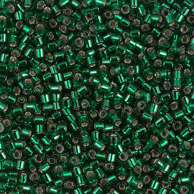 10/0 Miyuki DELICA Beads - Silverlined Emerald