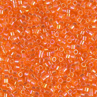 10/0 Miyuki DELICA Beads - Transparent Orange AB