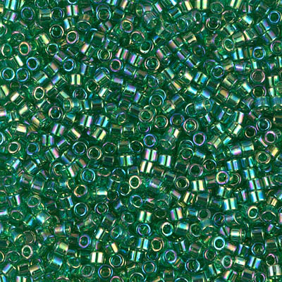 10/0 Miyuki DELICA Beads - Transparent Green AB