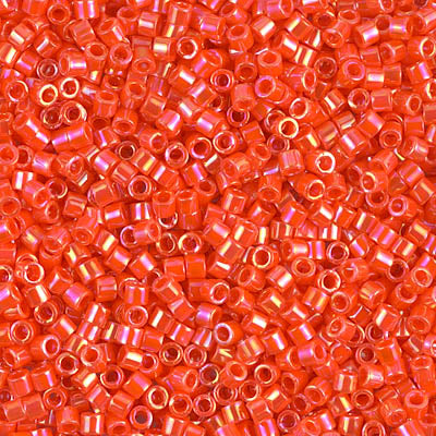 10/0 Miyuki DELICA Beads - Opaque Orange AB