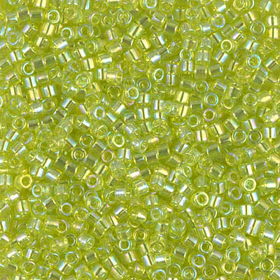 10/0 Miyuki DELICA Beads - Transparent Chartreuse AB