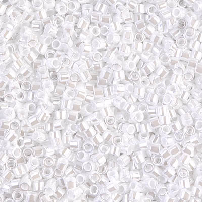 10/0 Miyuki DELICA Beads - White Pearl Ceylon