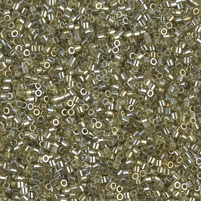 15/0 Miyuki DELICA Beads - Transparent Golden Olive Luster