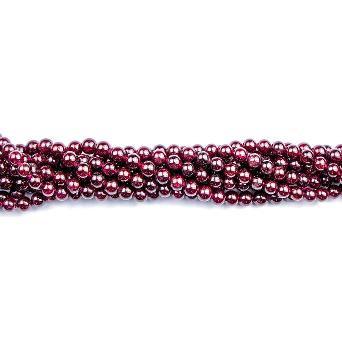 6mm Round Garnet - 16 inch Strand