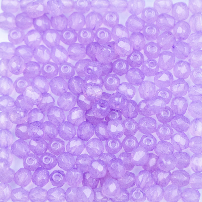 4mm FIRE POLISHED Bead - Lilac Opal