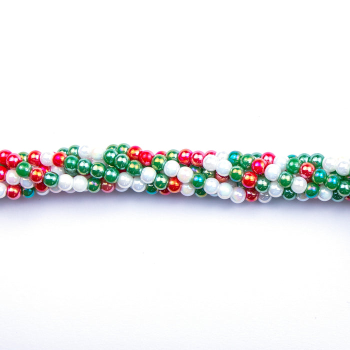 4mm Christmas Colour AB Round Beads -