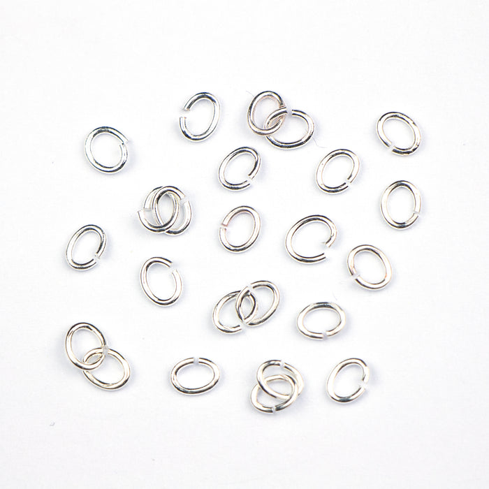 3.50mm x 2.65mm 20 gauge Oval Jump Ring - Silver