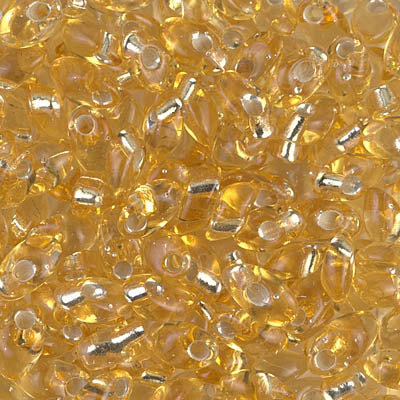 Miyuki 4mm x 7mm Long MAGATAMA Beads - Silverlined Gold