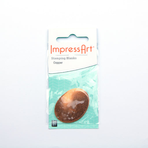 35mm x 27mm Oval Metal Blank - Copper***