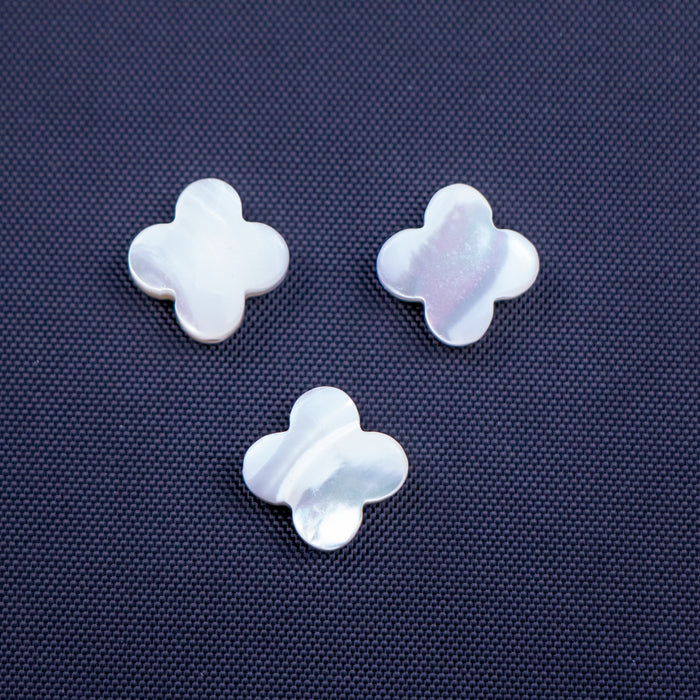 12mm Quatrefoil Beads - Mother of Pearl***