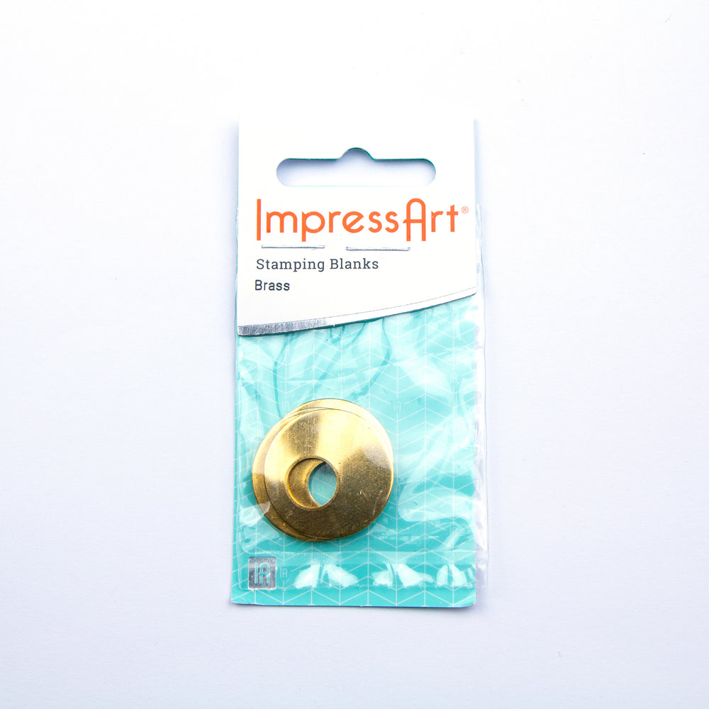 25mm Offset Washer Metal Blank - Brass***