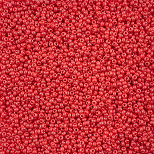10/0 Preciosa Seed Beads - PermaLux Dyed Chalk Red