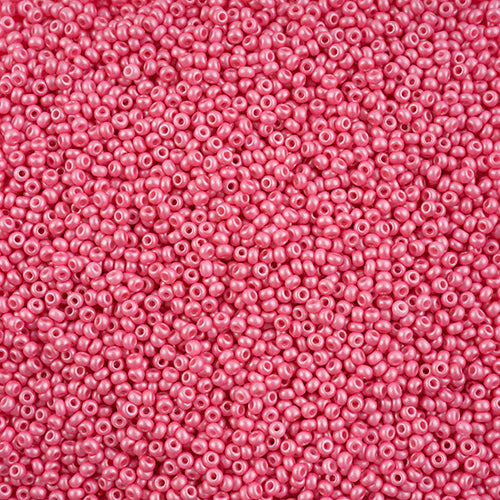 10/0 Preciosa Seed Beads - PermaLux Dyed Chalk Light Pink