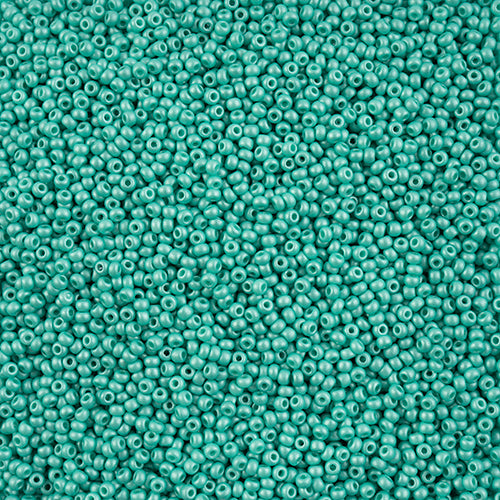 10/0 Preciosa Seed Beads - PermaLux Dyed Chalk Mint