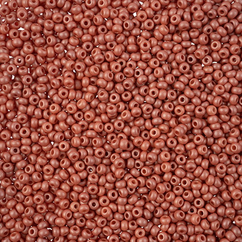 11/0 Preciosa Seed Beads - PermaLux Dyed Chalk Light Brown