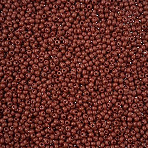 11/0 Preciosa Seed Beads - PermaLux Dyed Chalk Brown