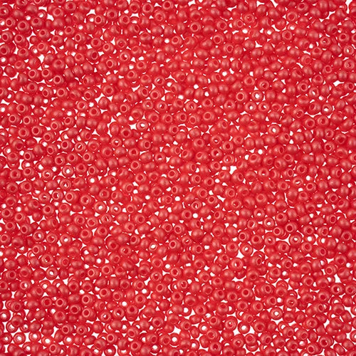 11/0 Preciosa Seed Beads - PermaLux Dyed Chalk Red