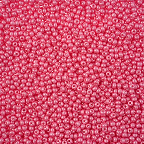 11/0 Preciosa Seed Beads - PermaLux Dyed Chalk Light Pink