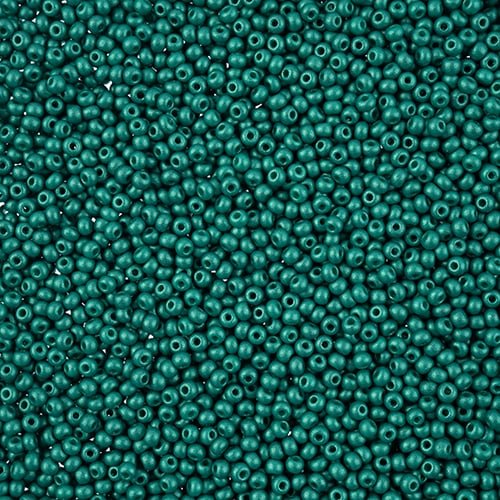 11/0 Preciosa Seed Beads - PermaLux Dyed Chalk Sea Green