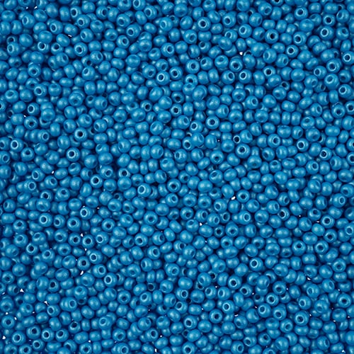 11/0 Preciosa Seed Beads - PermaLux Dyed Chalk Dark Turquoise