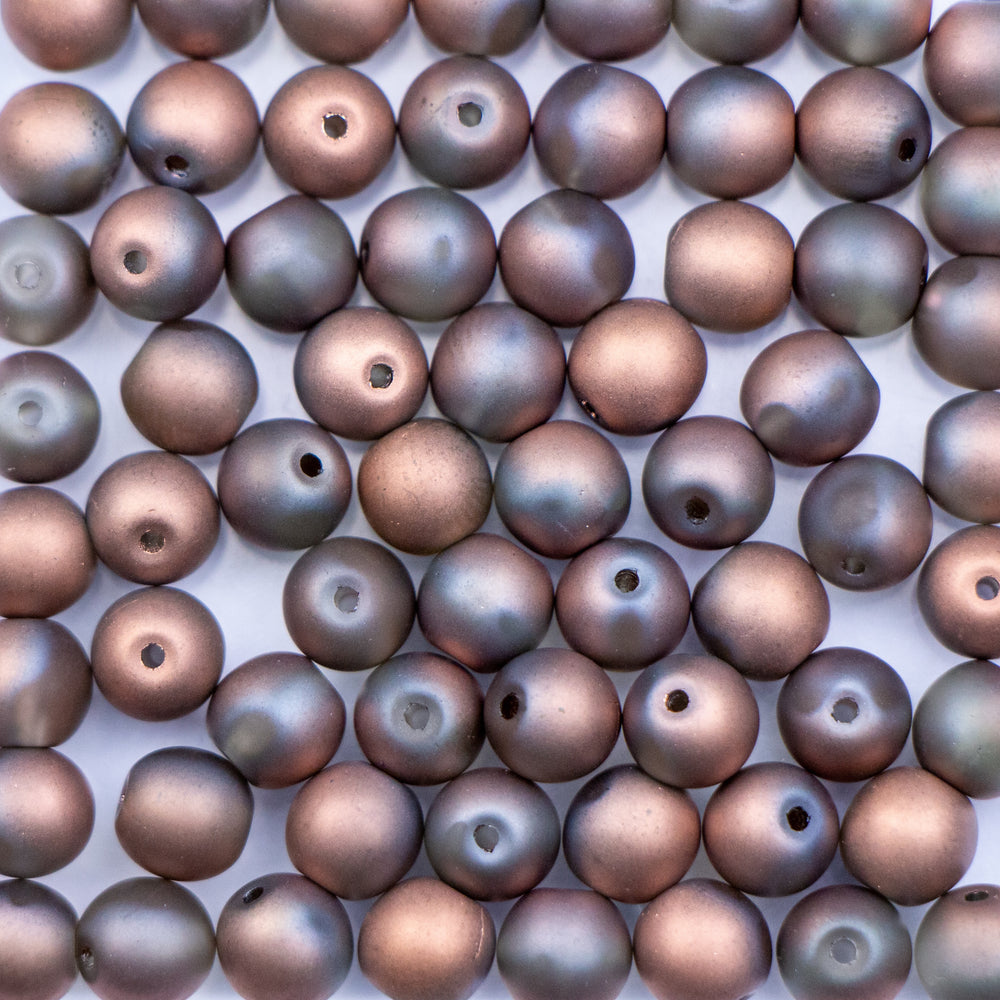 6mm Druk - Crystal Capri Gold Full Matted