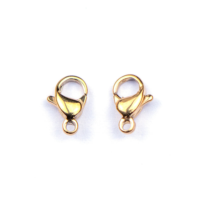 9mm x 5mm Lobster Claw Clasp - Waterproof Gold***