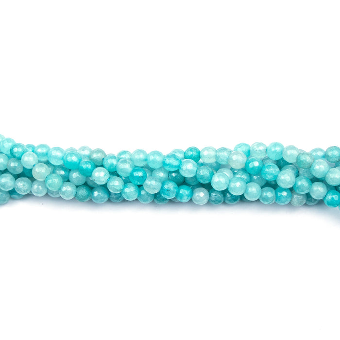 6mm Faceted Round, Rainbow Plated, Dyed JADE - 16 inch Strand