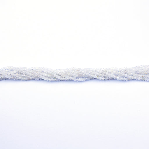 3mm Faceted Rondelle Blue MOONSTONE (A Grade) - 8 inch Strand