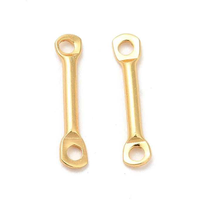 1mm x 12mm Bar Connectors - Gold Plated Stainless Steel***