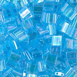 Miyuki TILA Beads - Transparent Aqua AB