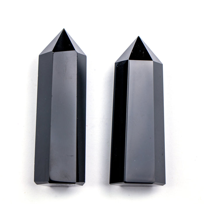 Medium Crystal Tower - Black Obsidian