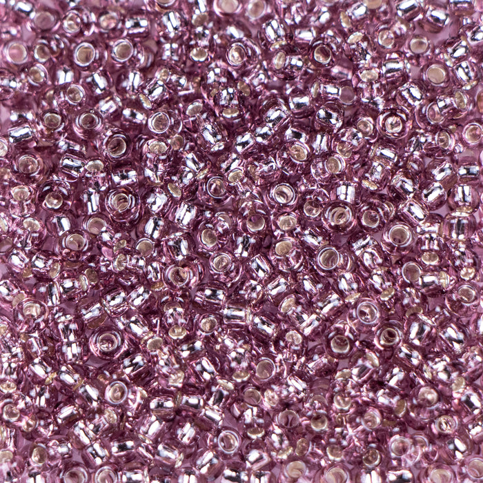8/0 TOHO Seed Bead - Silver-Lined Light Amethyst