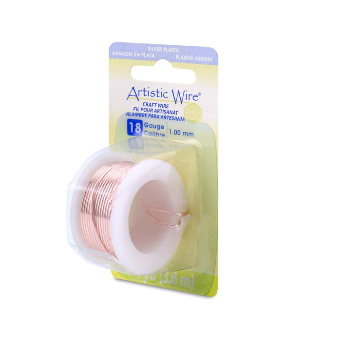 3.6 meters (4 yards) - 18 gauge (1.0mm) Permanently Coloured Wire - Rose Gold