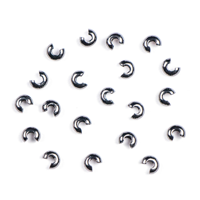 3mm Crimp Bead Cover - Gunmetal