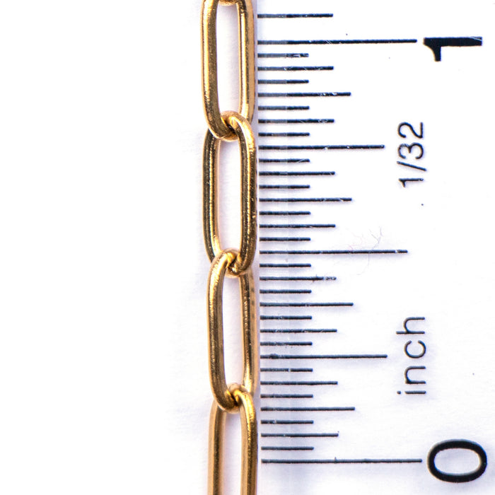 9mm x 4.5mm Paperclip Chain - Waterproof Gold***