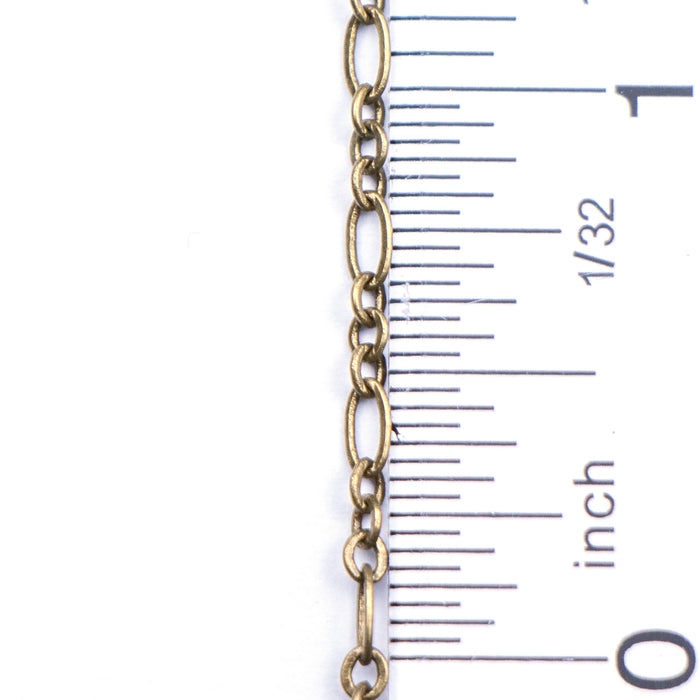 4mm x 2mm Oval Link Chain - Antique Brass
