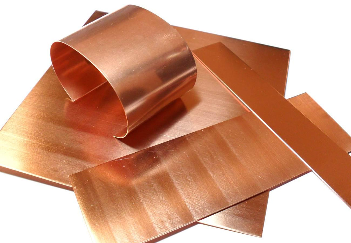 6 X 6/ 5 Mil (36 ga.) Copper Sheets (8) | Basic Copper
