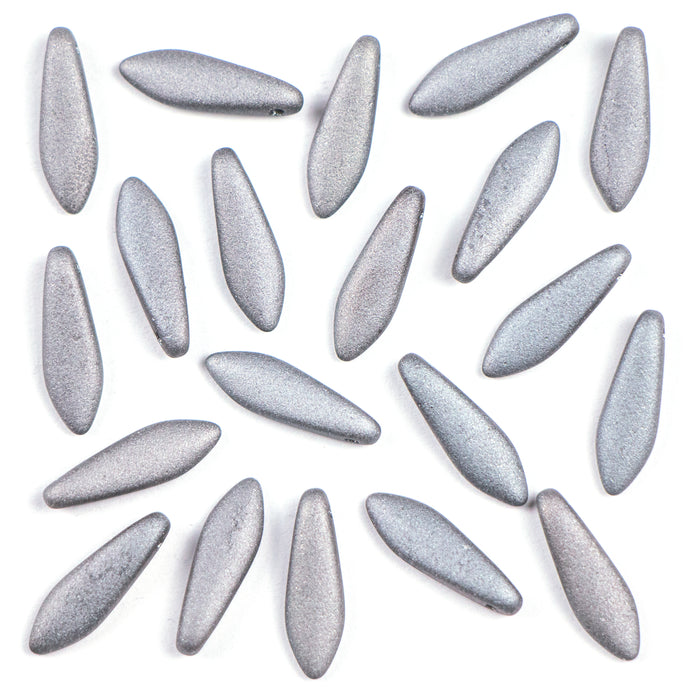 5mm x 16mm DAGGER Bead - Crystal Chrome Full Matte