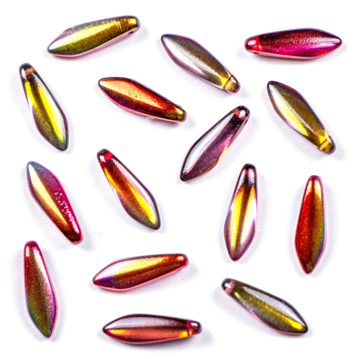 5mm x 16mm DAGGER Bead - Crystal Magic Wine