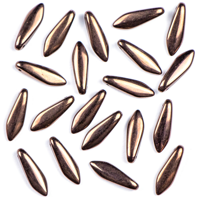5mm x 16mm DAGGER Bead - Jet Bronze