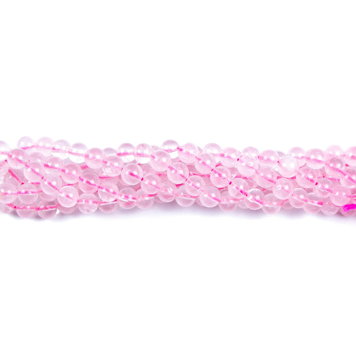 8mm Round ROSE QUARTZ - 16 inch Strand