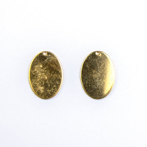 25mm x 18mm Oval Metal Blank - Brass***