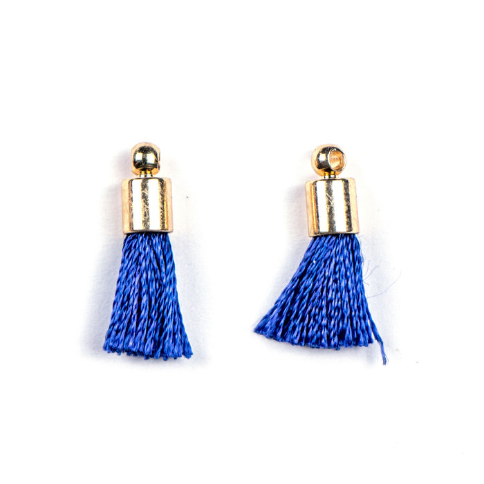 17-20mm Tassel with Gold Cap - Navy