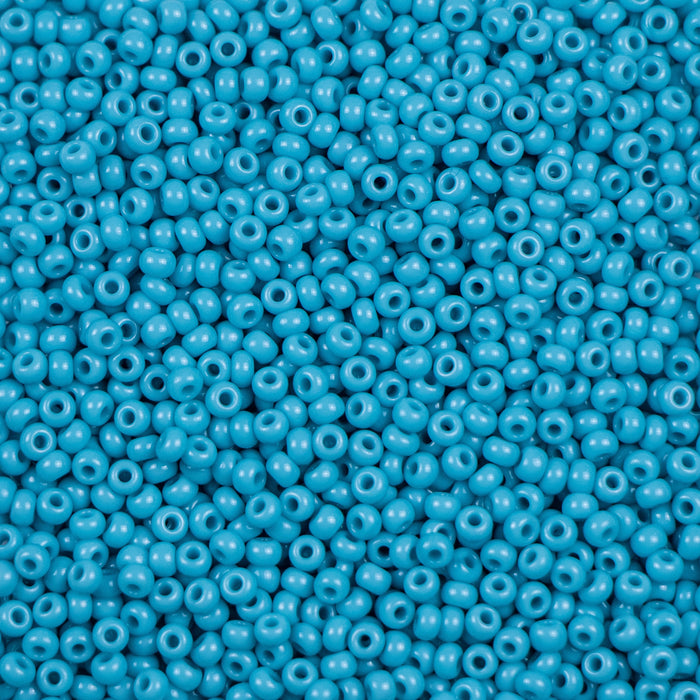 10/0 Preciosa Seed Beads- Opaque Medium Turquoise
