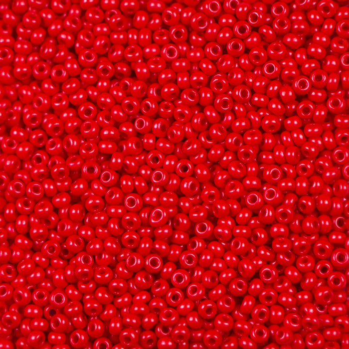 10/0 Preciosa Seed Beads- Opaque Red