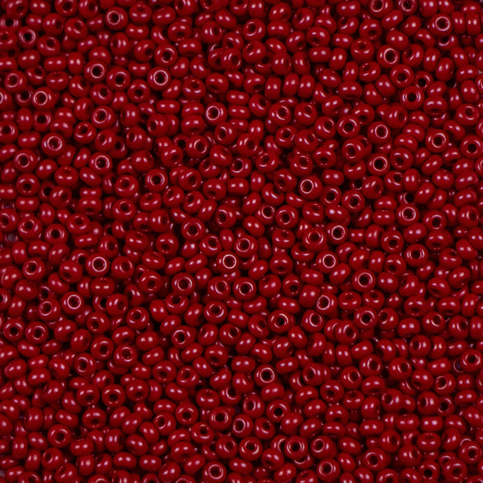11/0 Preciosa Seed Beads - Opaque Burnt Rust