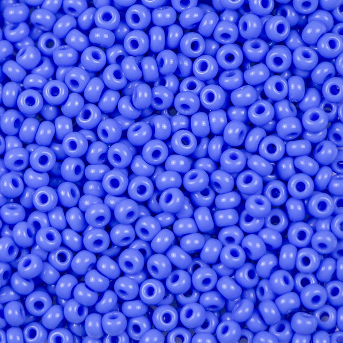 8/0 Preciosa Seed Beads - Opaque Blue