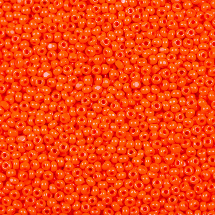 11/0 Preciosa Charlotte Beads - Opaque Orange (10 grams)
