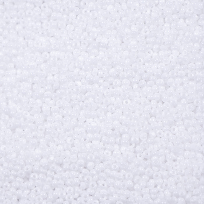 13/0 Preciosa Charlotte Beads - Opaque Chalk White (10 grams)